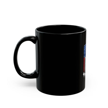 Patriotic Jet Stripe Mug – American Flag Fighter Jet Coffee Mug – USA Aviation Flag Cup – Red White Blue Military Mug (11oz, 15oz)