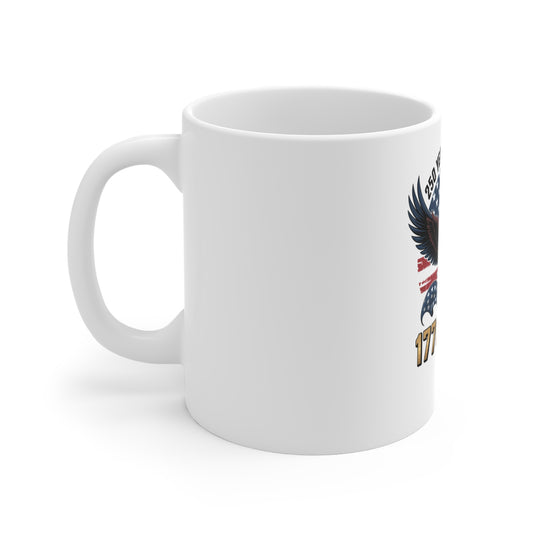 1776–2026 250 Years of Freedom Mug — Patriotic Eagle American Flag Coffee Cup