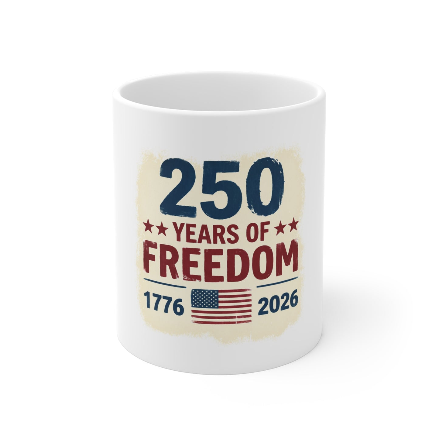 USA 250 Years of Freedom Coffee Mug – 1776–2026 Patriotic Mug – Vintage Americana Anniversary Design – American Pride Gift Mug 11oz