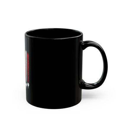 Patriotic Jet Stripe Mug – American Flag Fighter Jet Coffee Mug – USA Aviation Flag Cup – Red White Blue Military Mug (11oz, 15oz)