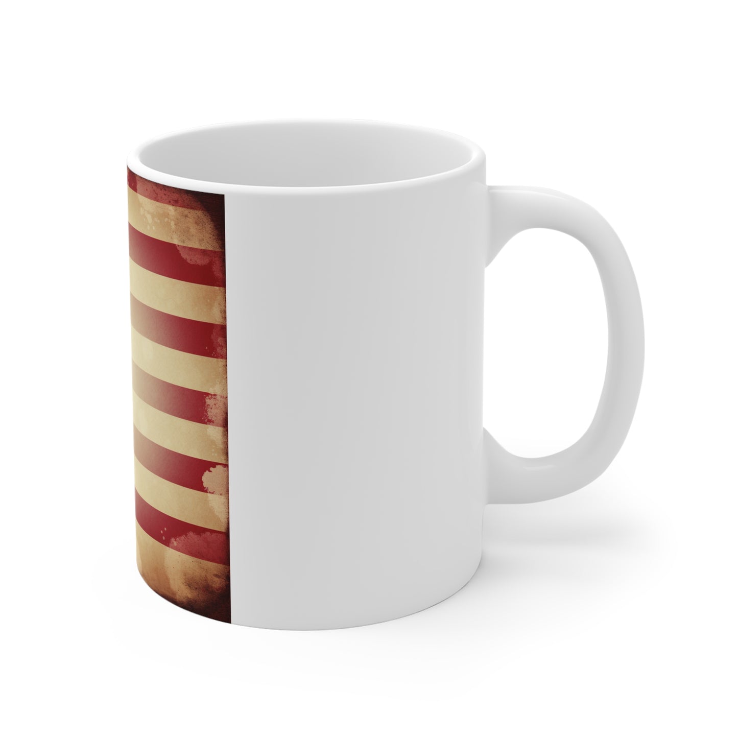 Vintage American Flag Coffee Mug – Distressed USA Flag Mug – Rustic Patriotic Cup – Classic Americana Flag Mug American Flag Vintage Coffee Mug – 11oz Patriotic Stars & Stripes