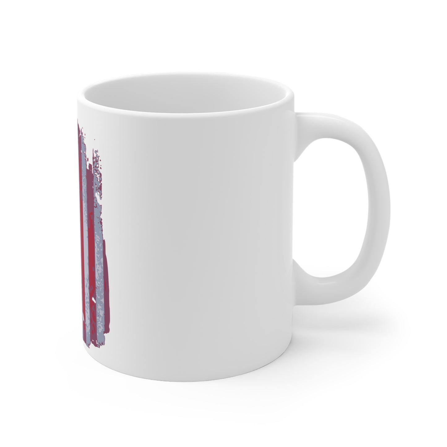 Distressed American Flag Coffee Mug – Vintage USA Flag Mug – Retro Patriotic Flag Cup – Red White Blue Classic Mug Mug 11oz