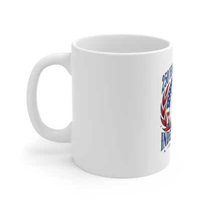 11oz Mug — 250 Years of American Independence July 4th 2026 Patriotic Eagle Coffee Cup