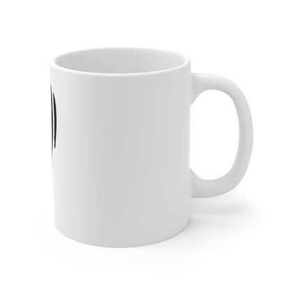 Blacked-Out Vertical American Flag Coffee Mug – Drip Style Stealth USA Flag Mug – Minimalist Patriotic Cup – Subdued Flag Design Mug 11oz
