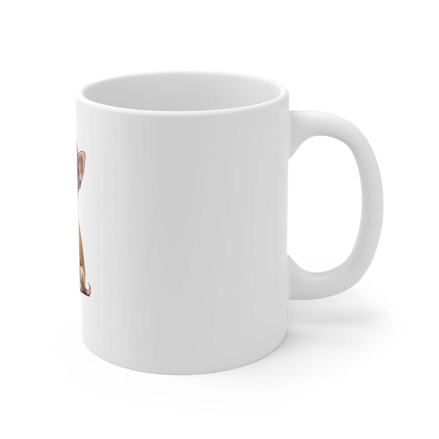Patriotic Chihuahua Mug — Cute USA Flag Dog Coffee Cup (11 oz)