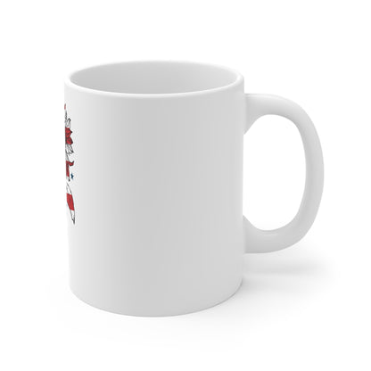 Patriotic Sunflower Coffee Mug – American Flag Floral Stem Mug – Artistic Red White Blue Flower Design – USA Gift Mug 11oz
