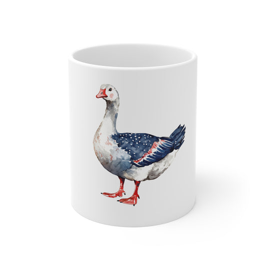 Watercolor Guinea Fowl Coffee Mug — 11oz Bird Lover Gift