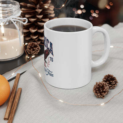 America 1776 Eagle Mug — Land of the Free Patriotic Coffee Cup