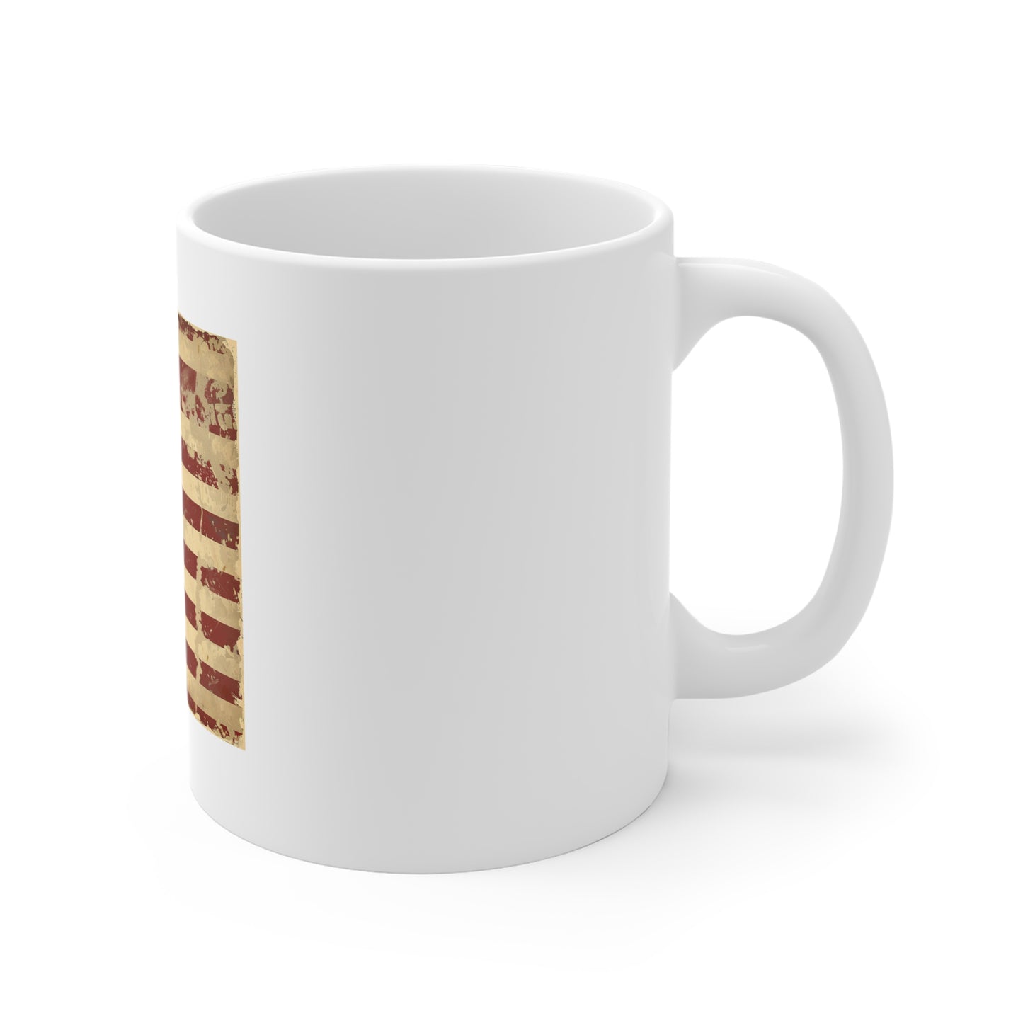 Vintage American Flag Coffee Mug – Antique Style USA Flag Mug – Distressed Patriotic Mug – Rustic Americana Gift – Classic USA Cup