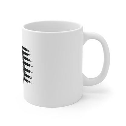Native American Headdress Flag Mug – Patriotic Tribal Chief Coffee Mug – USA Flag Heritage Cup – Stealth American Pride Mug Mug 11oz