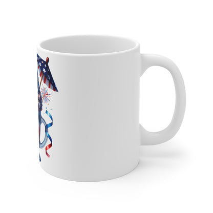 Patriotic Fireworks Milkshake Coffee Mug – 4th of July Marshmallow Dessert Mug – Red White Blue Celebration Cup – Americana Sweet Treat Mug – Festive Gift Mug 4th of July Patriotic Milkshake Mug - Red...