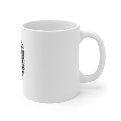 Patriotic Bald Eagle 11oz Mug — American Flag USA Coffee Cup