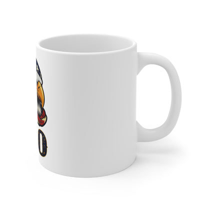 Patriotic Eagle 250 Coffee Mug — American Flag Bandana Bald Eagle 11oz