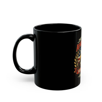 11oz/15oz Black Mug — "250 Years of American Independence" July 4th 2026 Patriotic Eagle Coffee Cup