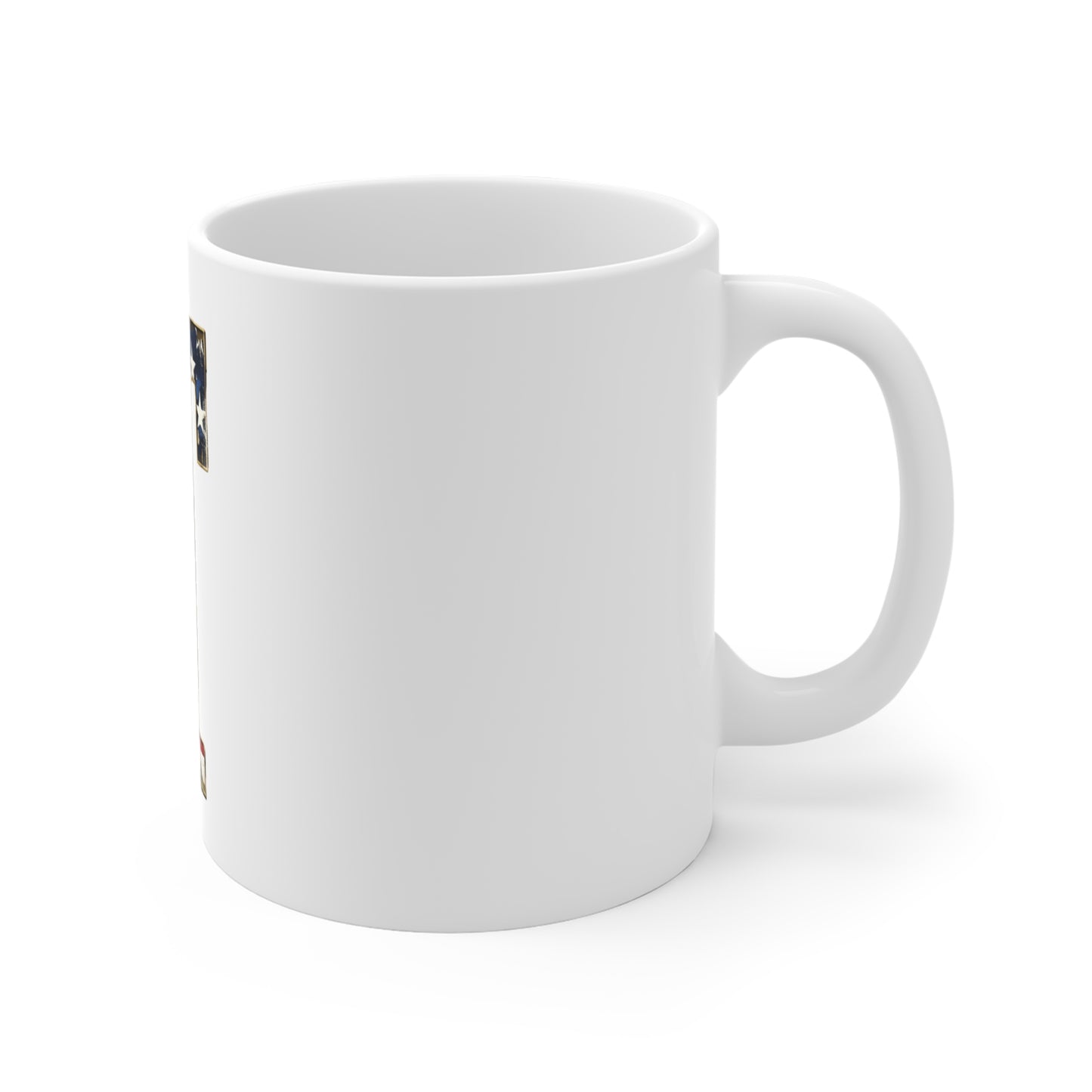 Patriotic Letter T Coffee Mug – American Flag Initial Mug – Vintage USA Monogram Mug – Distressed Americana Alphabet Gift Mug 11oz