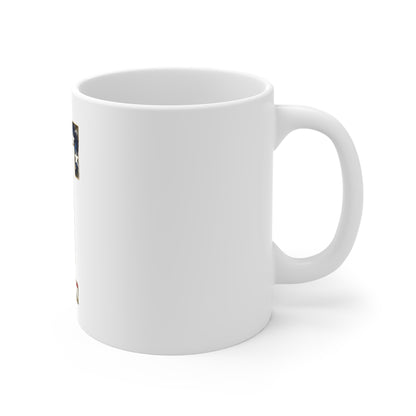 Patriotic Letter T Coffee Mug – American Flag Initial Mug – Vintage USA Monogram Mug – Distressed Americana Alphabet Gift Mug 11oz