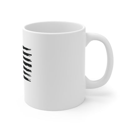 Blacked Out American Flag Mug – Stealth USA Flag Coffee Mug – Minimalist Tactical Patriotic Cup – Modern American Pride Gift Mug 11oz