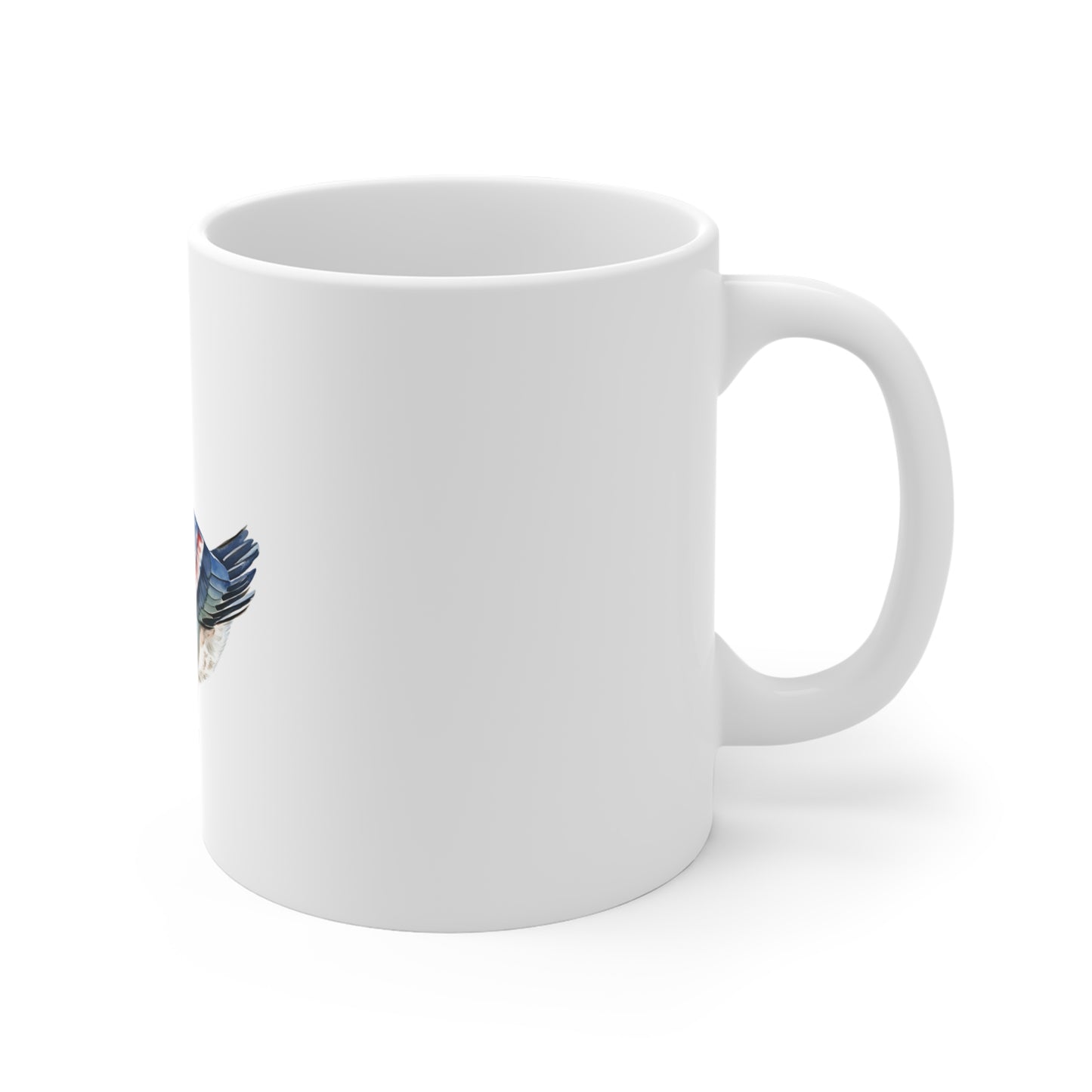 Patriotic Goose 11oz Mug – Watercolor American Flag Goose Coffee Cup