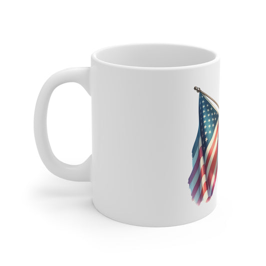 Patriotic Pin Up Woman with Flag Mug – Vintage USA Retro Coffee Mug – American Flag Girl Cup – 4th of July Gift – Bold Americana Mug Patriotic Pinup Girl Coffee Mug — 11oz Vintage American Flag Tea...