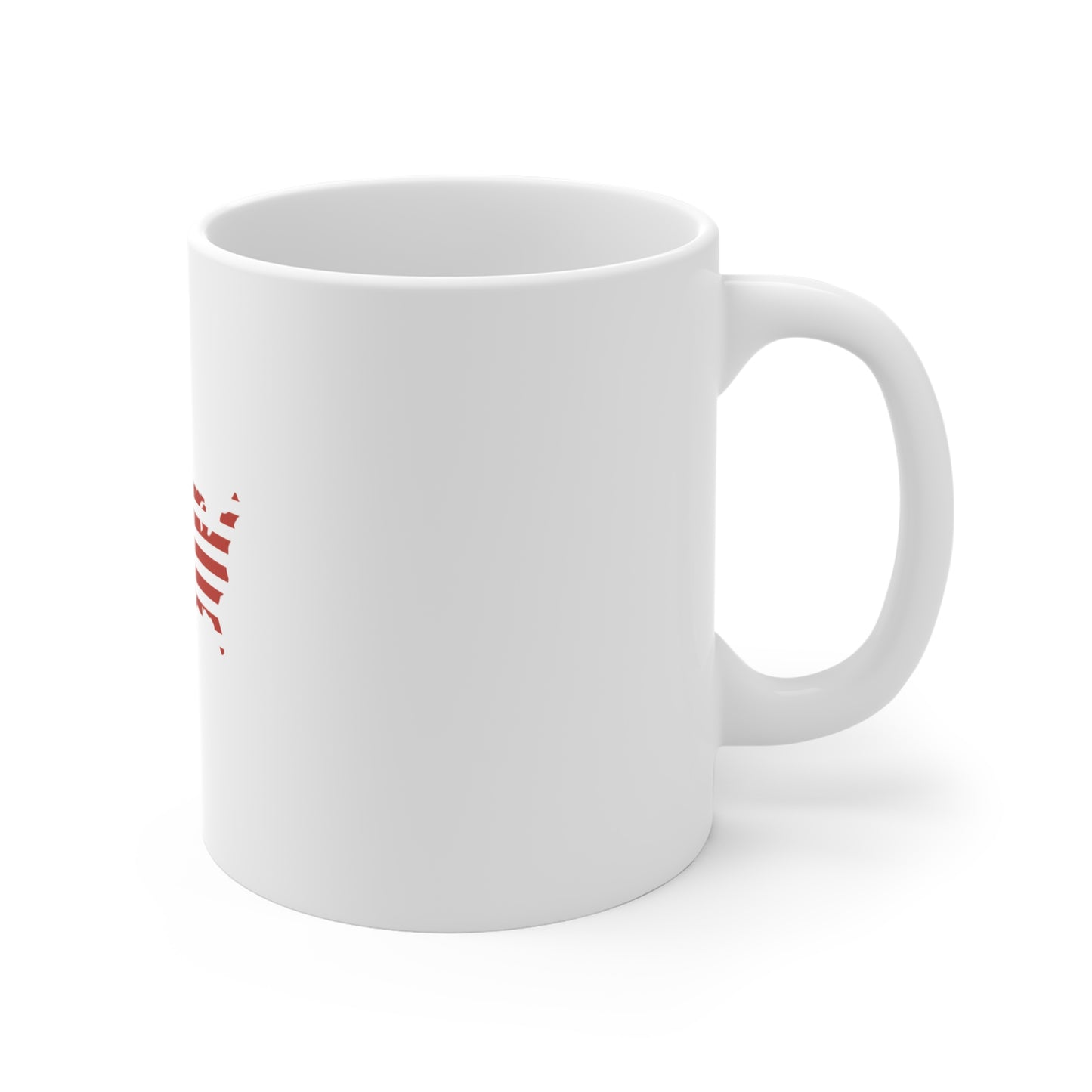 USA Map Flag Coffee Mug – American Flag United States Mug – Patriotic USA Silhouette Cup – Minimalist Americana Gift 11oz Mug