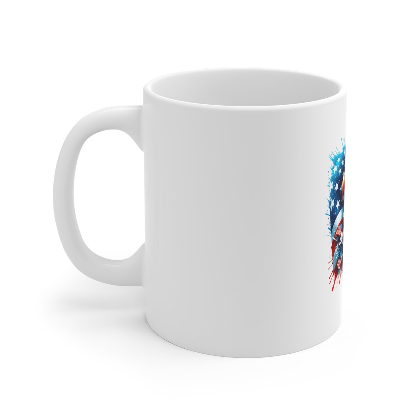 4th of July Eagle Coffee Mug – American Flag Patriotic 11oz Mug