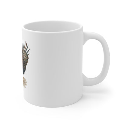 Bald Eagle Botanical Mug — Patriotic Wildlife Coffee Cup (11 oz)