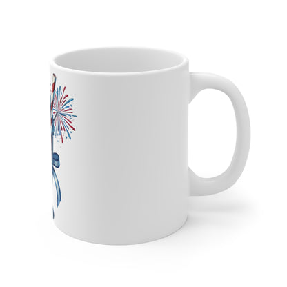 Patriotic Cherry Milkshake Coffee Mug – 4th of July Fireworks Dessert Mug – Red White Blue Americana Drink Cup – Festive Summer Celebration Mug 11oz Patriotic Milkshake Mug – American Flag Fourth of...