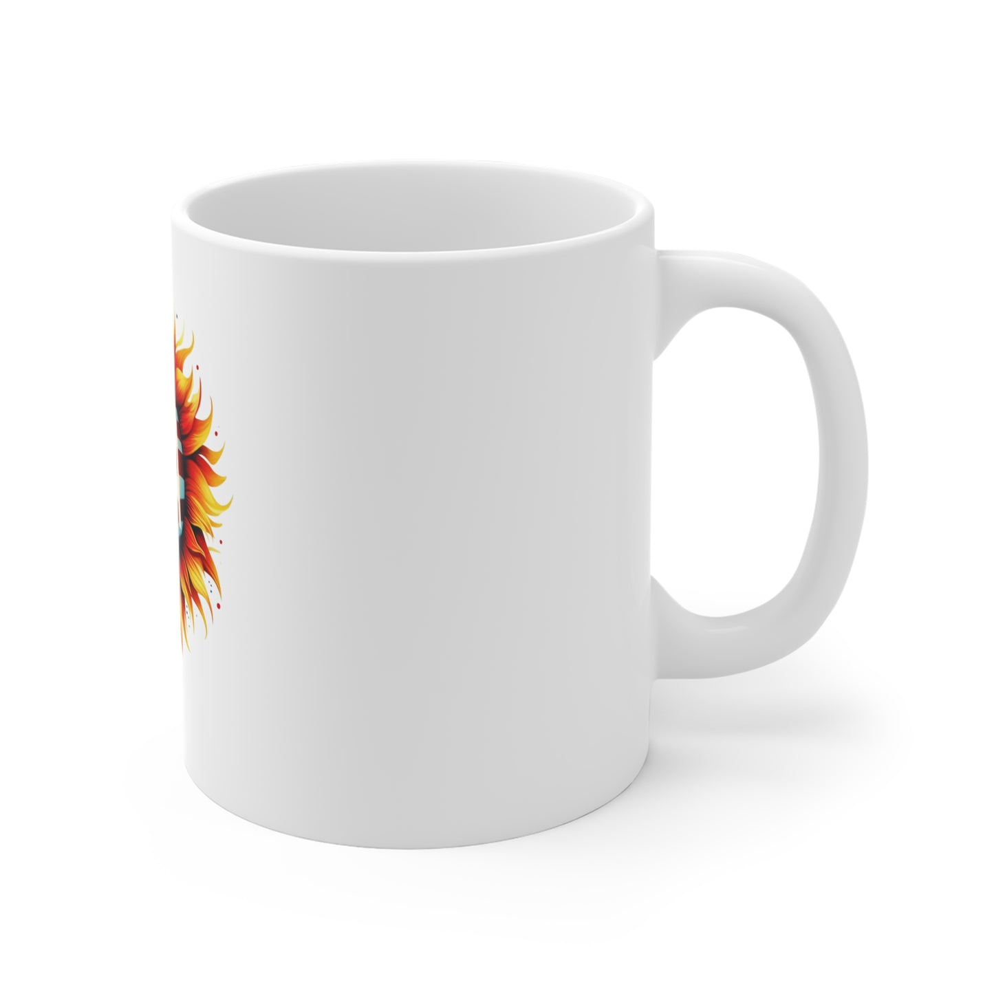 USA Sunflower Mug — Patriotic 11oz Coffee Cup for 4th of July & Everyday