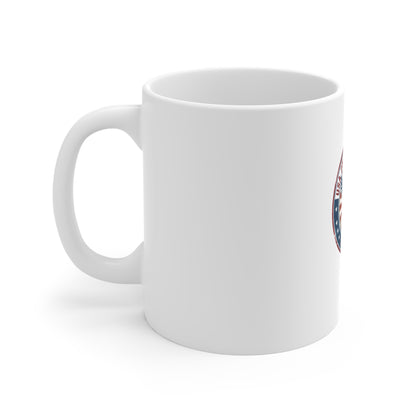 USA 250th Anniversary Eagle Coffee Mug – Vintage Patriotic Seal Mug – 1776–2026 Americana Badge Cup – Distressed Freedom Design Mug 11oz