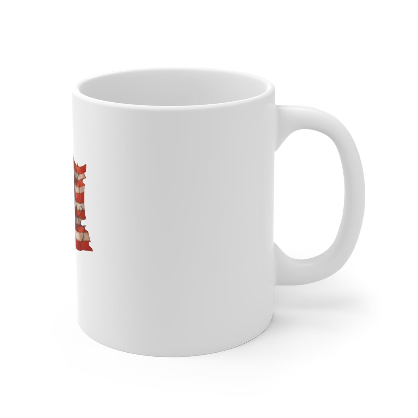 American Flag Mug - Vintage USA Patriotic 11oz Coffee Cup