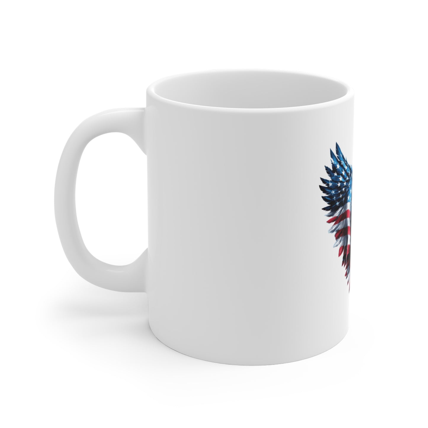 American Eagle Freedom Coffee Mug – Patriotic Bald Eagle USA Mug – Red White Blue Power Bird Cup – Bold Americana Mug 11oz
