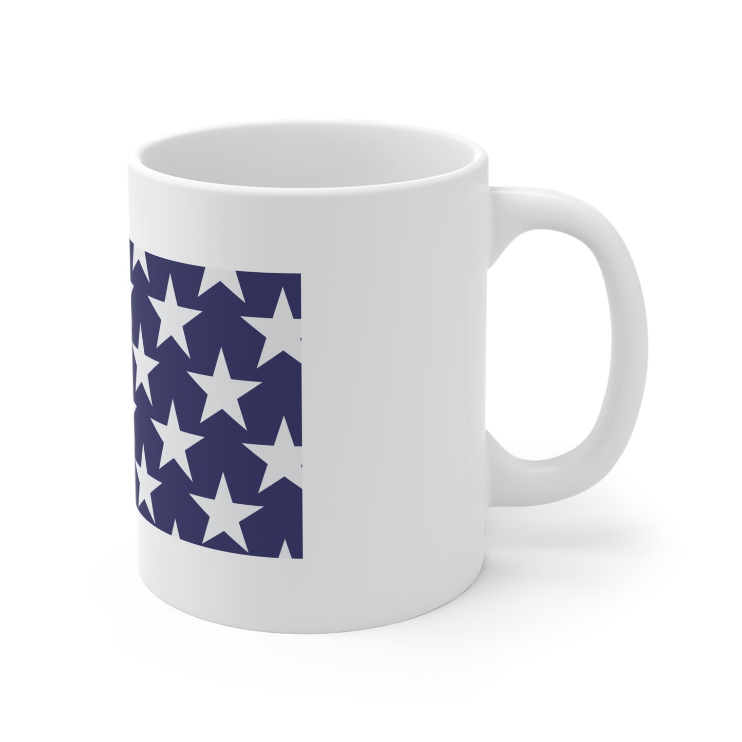 Horizontal American Flag Coffee Mug – Classic USA Stars & Stripes Mug – Clean Patriotic Design Cup – Timeless Everyday Americana Gift Mug 11oz