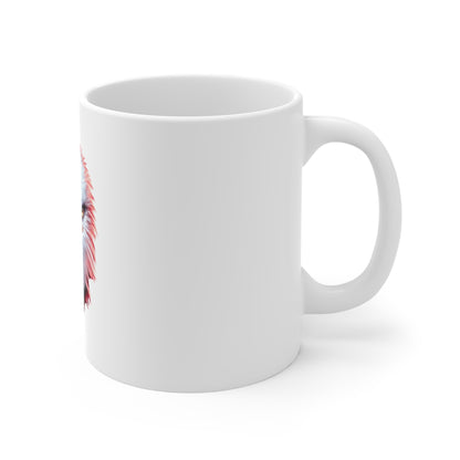 Patriotic Eagle Skull Coffee Mug – Half Skull Half Eagle USA Mug – American Flag Hybrid Design Cup – Bold Freedom Mug 11oz
