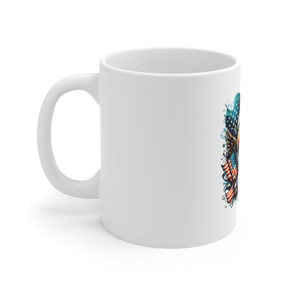 4th of July Eagle Coffee Mug – Patriotic American Flag 11oz