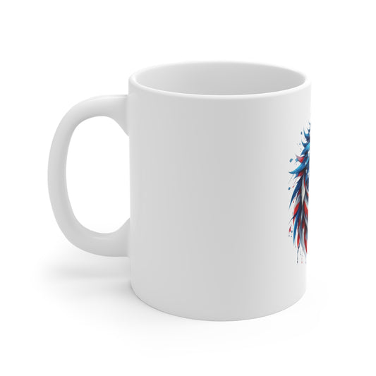 Patriotic Eagle 11oz Coffee Mug – American Flag Bald Eagle Design