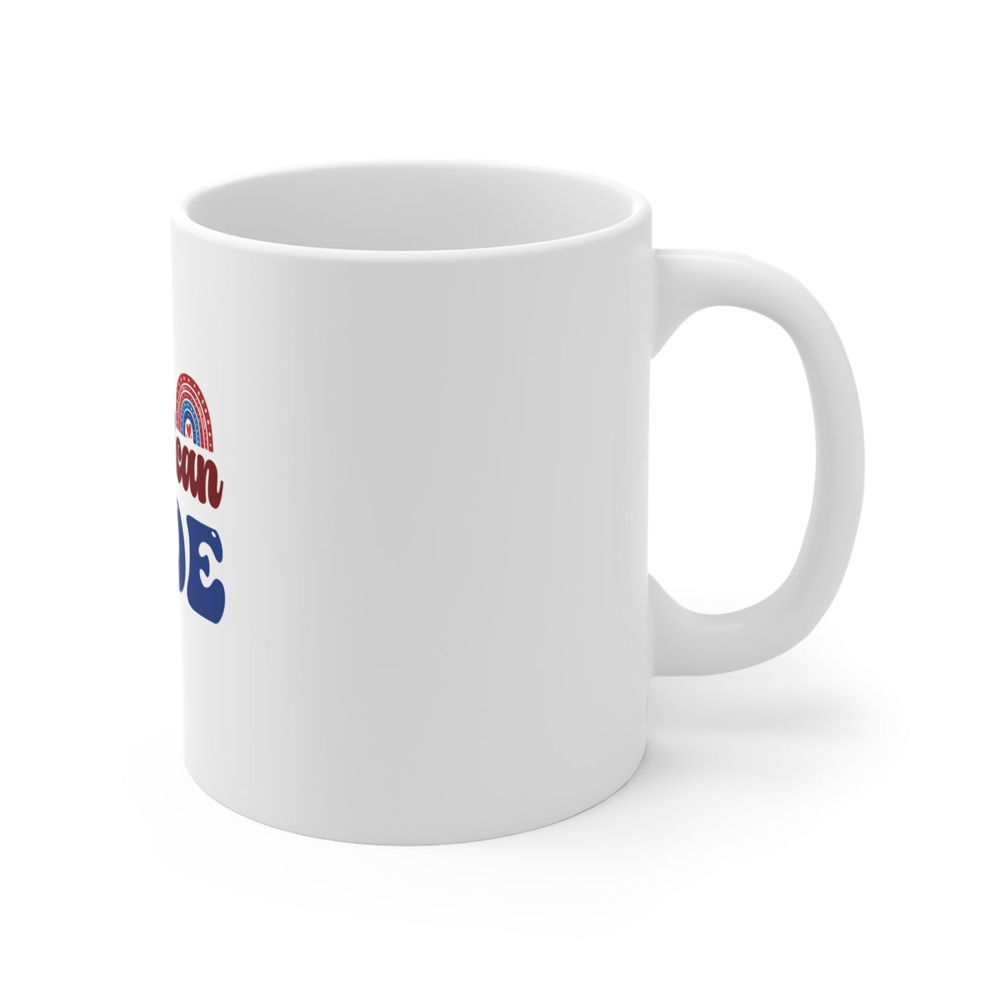 All American Dude Mug — Patriotic 11oz Coffee Cup
