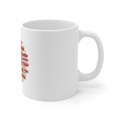 American Flag Daisy Mug — Patriotic 11oz Coffee Cup for 4th of July & Everyday