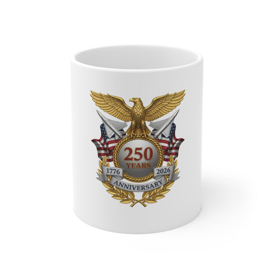 USA 250th Anniversary Eagle Coffee Mug – Patriotic Military Style Mug – American Eagle Freedom Cup – 1776–2026 Gift Mug 11oz