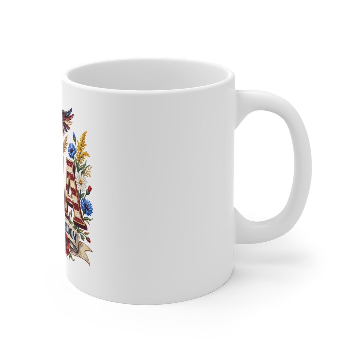 USA 250 Years of Freedom Mug — Patriotic Eagle Coffee Cup