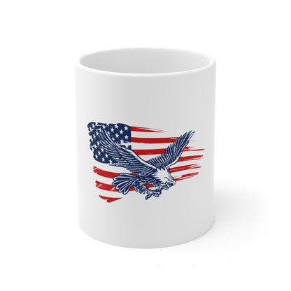 American Flag Eagle Mug — Patriotic 11oz Coffee Cup (USA Pride)