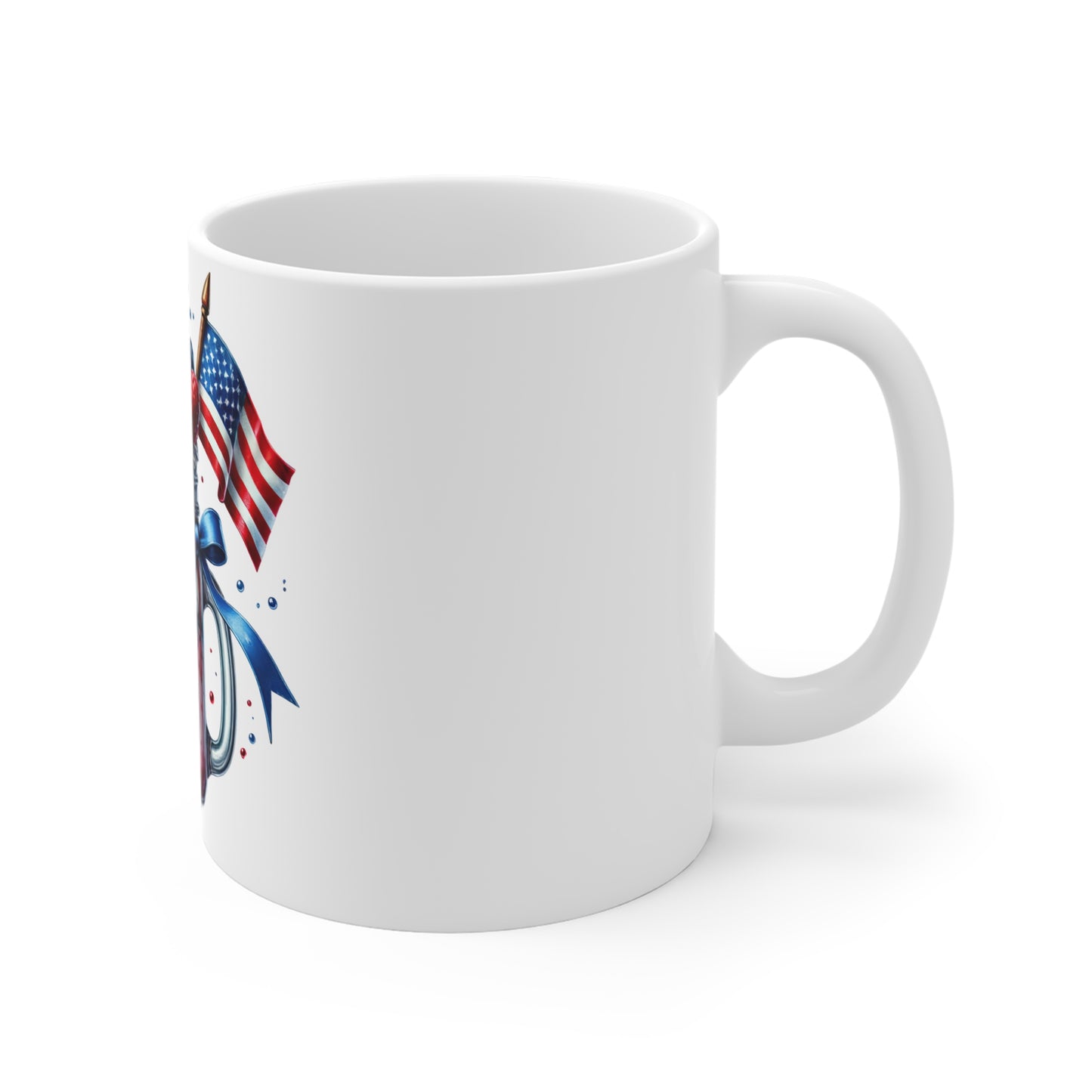 Patriotic Berry Sundae Coffee Mug – 4th of July Mason Jar Milkshake Mug – Red White Blue Ice Cream Cup with American Flag – Americana Dessert Mug Patriotic Berry Milkshake Mug - 11oz Fourth of July...
