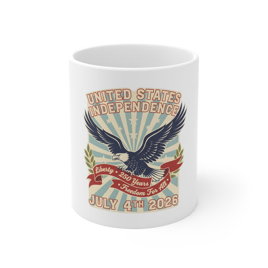 Independence Eagle Mug — United States Independence July 4th 2026 Coffee Cup