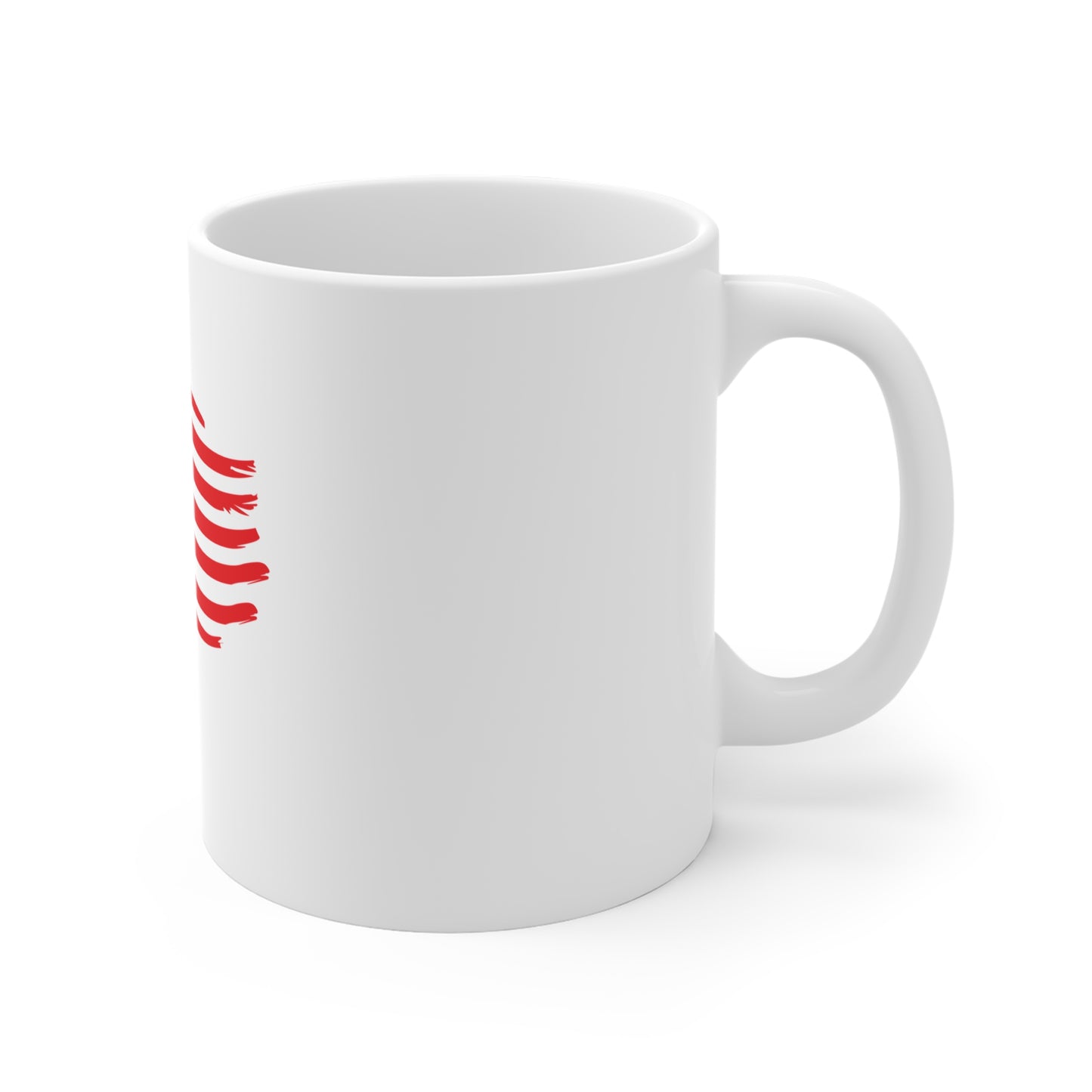 Waving Distressed American Flag Coffee Mug – Wind-Blown USA Flag Mug – Classic Patriotic Cup – Red White Blue Gift Mug 11oz