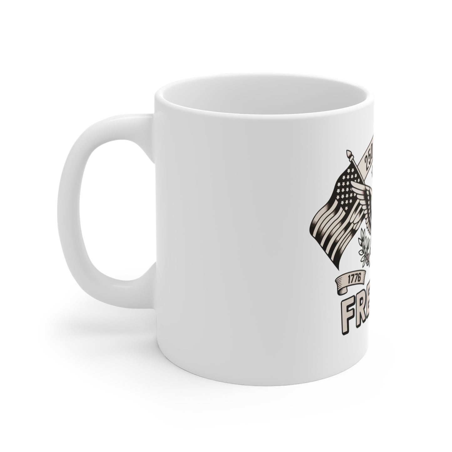 Freedom 250th Anniversary Mug – Patriotic Eagle & Flags 1776–2026