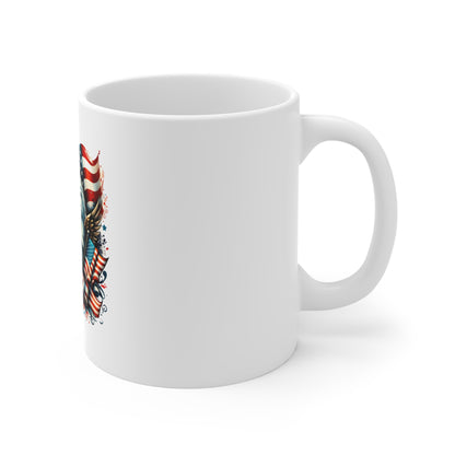 4th of July Eagle Coffee Mug – Patriotic American Flag 11oz