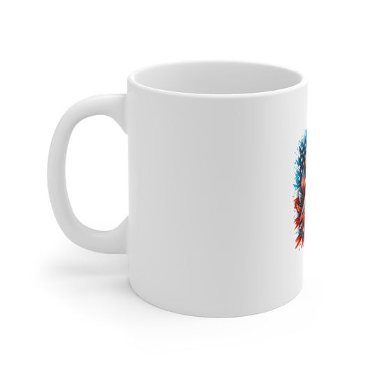 4th of July Eagle Coffee Mug – Patriotic American Flag Gift (11oz)