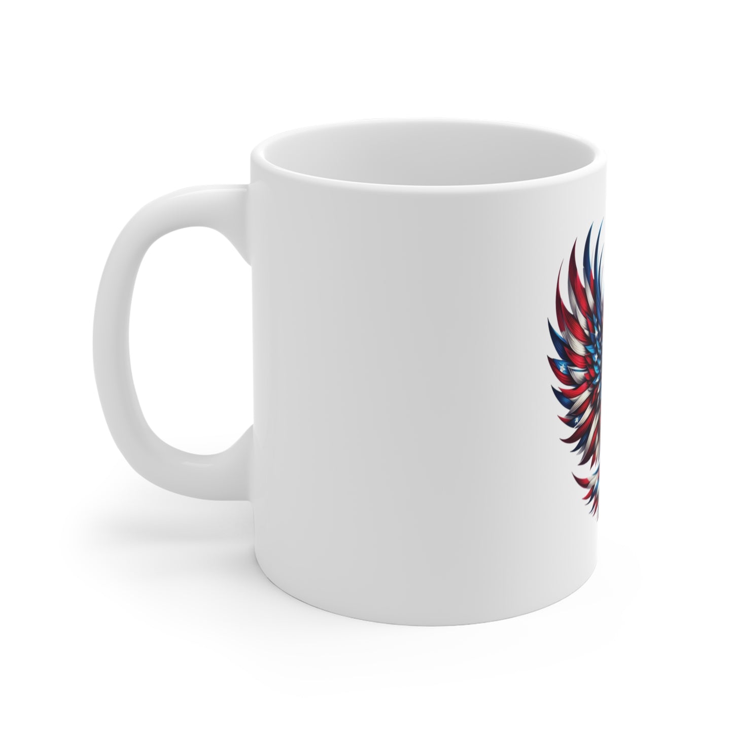 Patriotic Eagle Coffee Mug - Red White Blue Bald Eagle 11oz