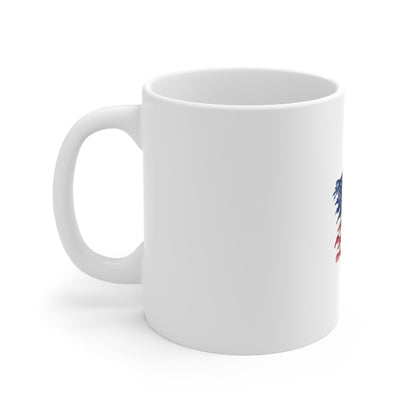 American Flag Mug - 11oz Patriotic USA Coffee Cup
