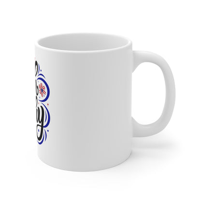 4th of July Mug - Patriotic Fireworks 11oz Coffee Cup
