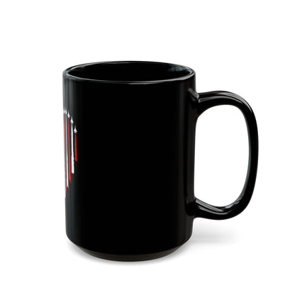 Patriotic Jet Heart Mug – American Flag Heart with Fighter Jets – USA Air Force Inspired Coffee Mug – Red White Blue Military Love Cup  Mug (11oz, 15oz)